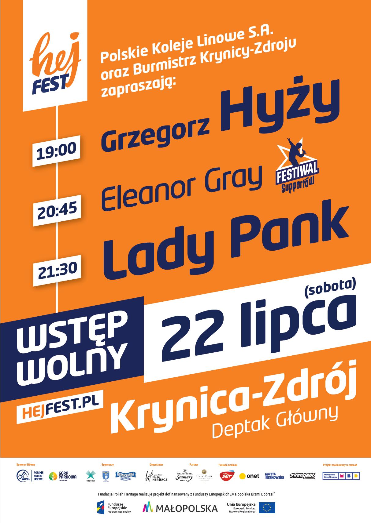 Hej Fest - Grzegorz Hyży, Eleanor Gray, Lady Pank