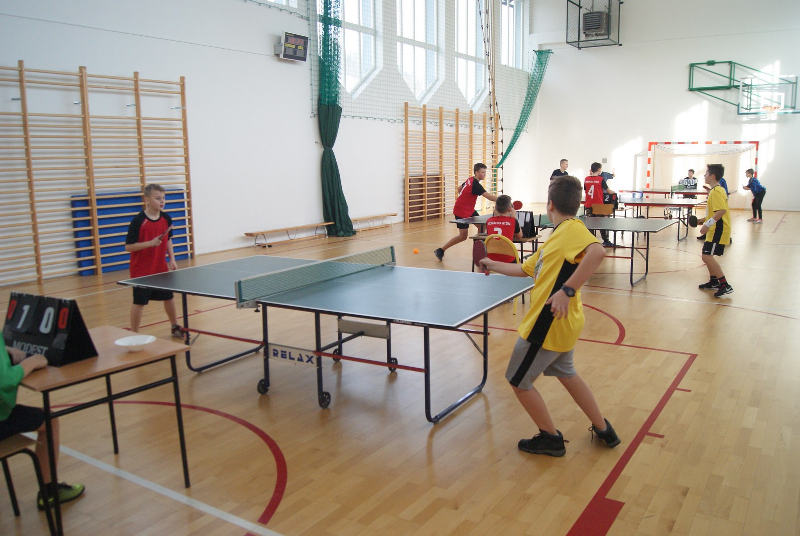 Gminne Mistrzostwa Szkół Podstawowych w indywidualnymi i drużynowym tenisie stołowym chłopców
