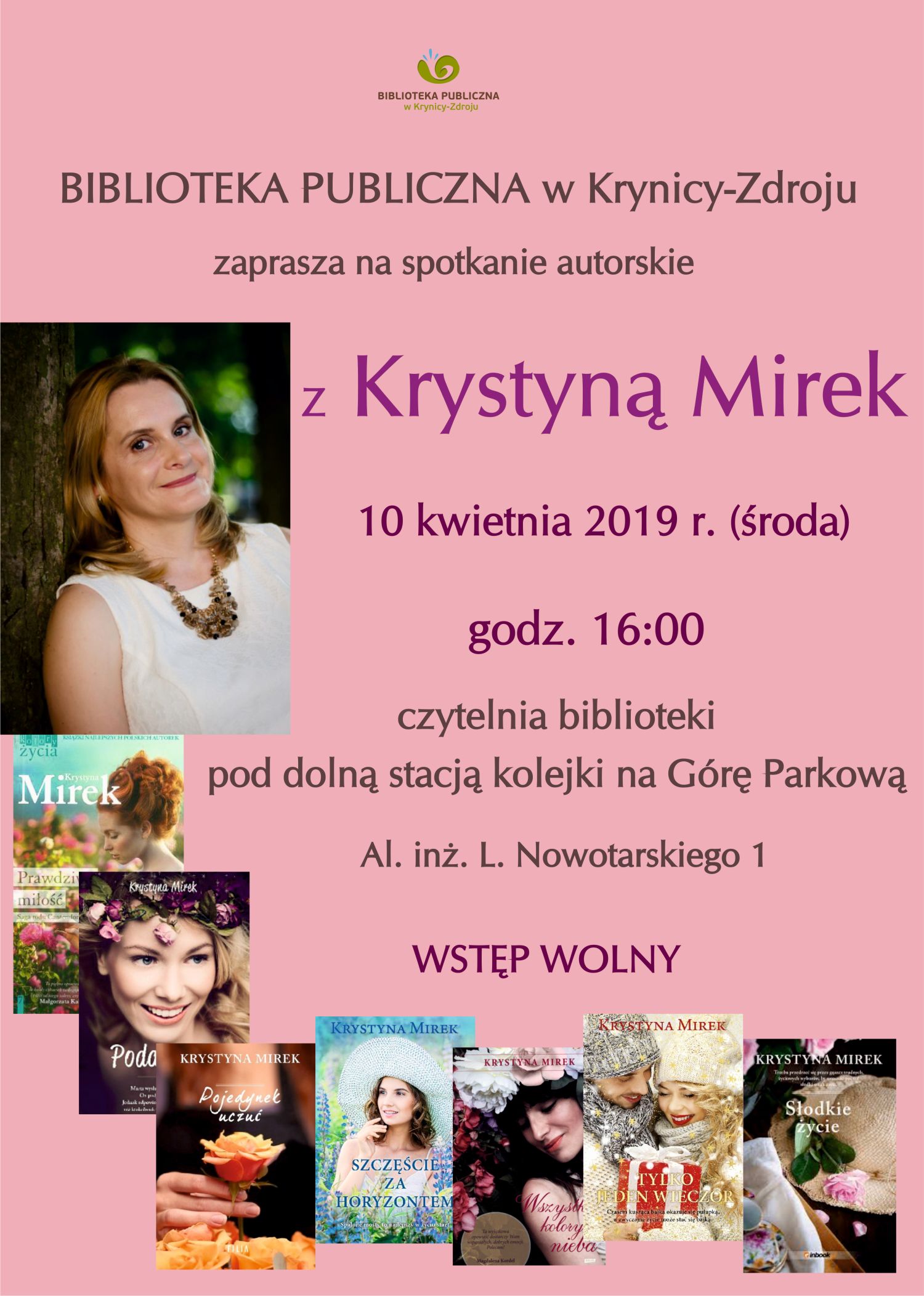 Spotkanie autorskie z Krystyną Mirek