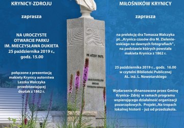 Uroczyste otwarcie Parku im. Mieczysława Dukieta