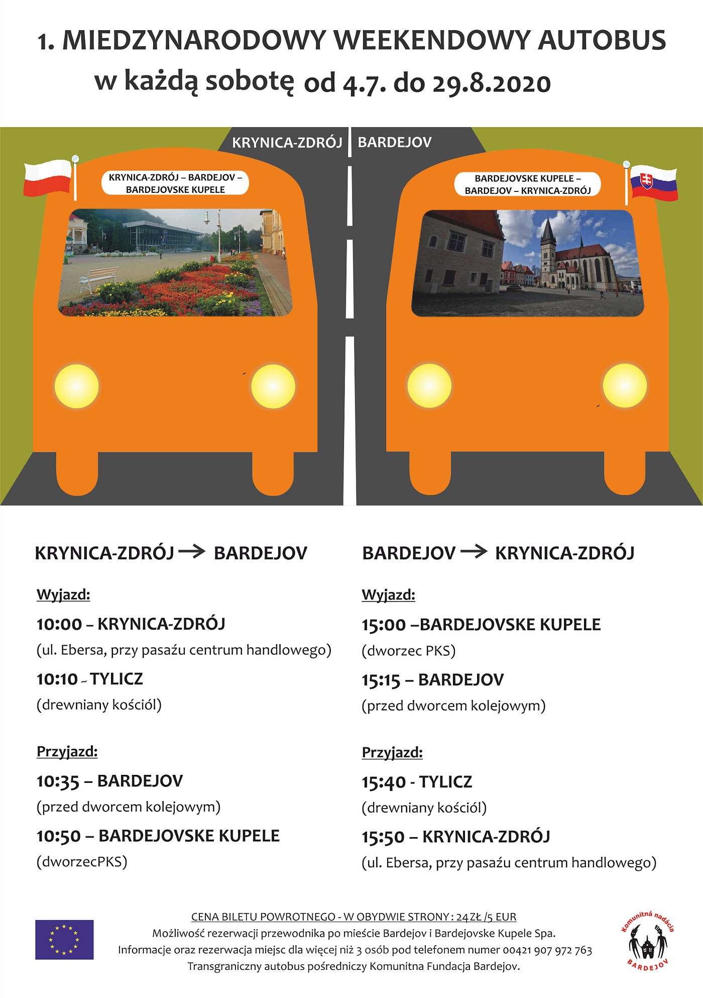 Międzynarodowy autobus do Bardejova