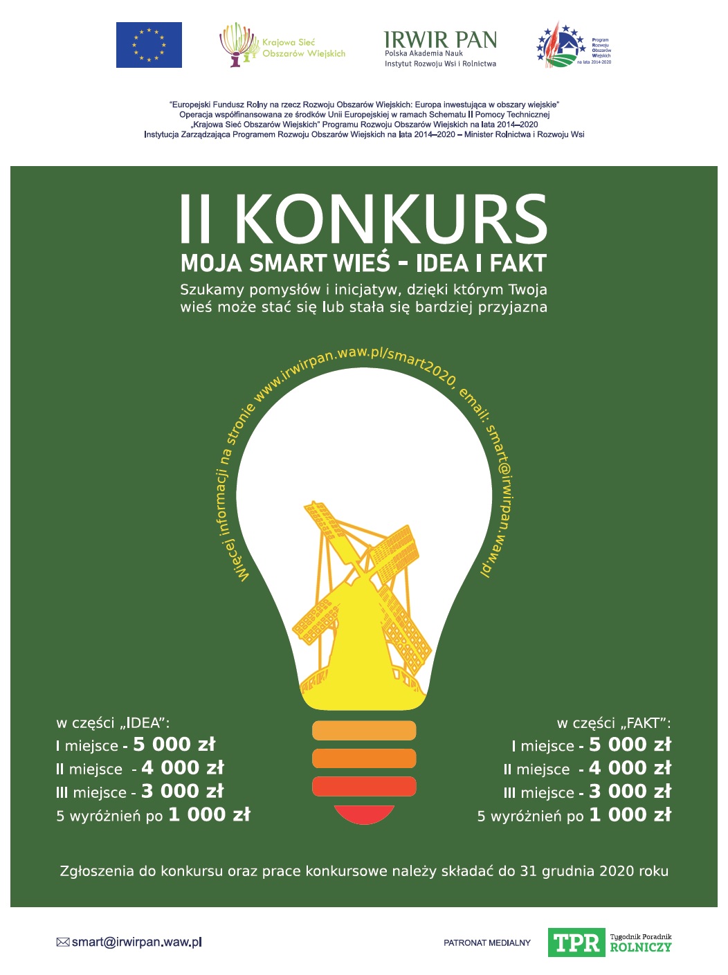 Zaproszenie do do udziału w II edycji Konkursu „MOJA SMART wieś. IDEA i FAKT”.