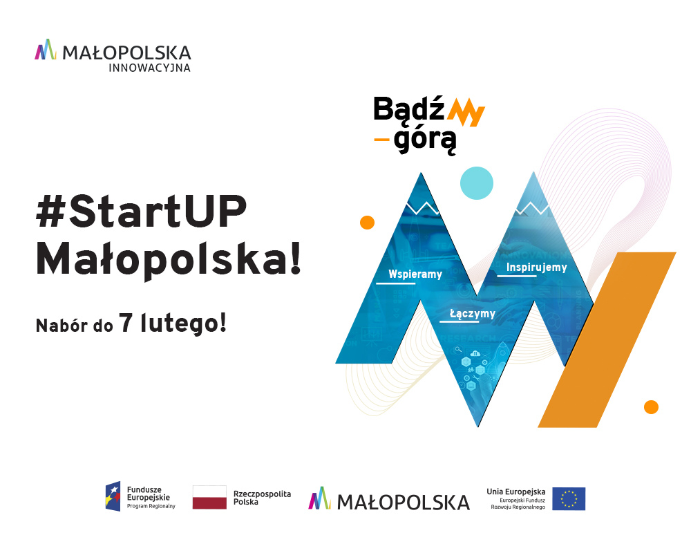 Trwa rekrutacja do 7. edycji programu #StartUP Małopolska