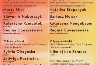 XVII Letni Festiwal Muzyczny - wieczór romantycznych nastrojów