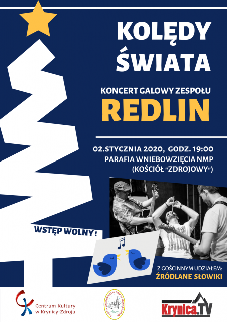 Kolędy świata - koncert galowy Zespołu REDLIN z udziałem dzieci i młodzieży z Krynicy-Zdroju