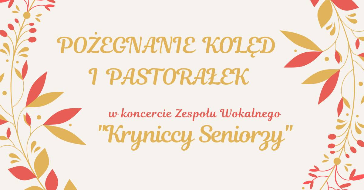 Pożegnanie kolęd i pastorałek w koncercie Zespołu Wokalnego