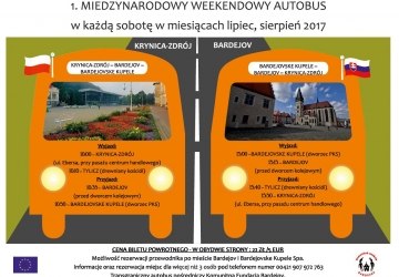 Weekendowy autobus z Krynicy-Zdroju do Bardejova