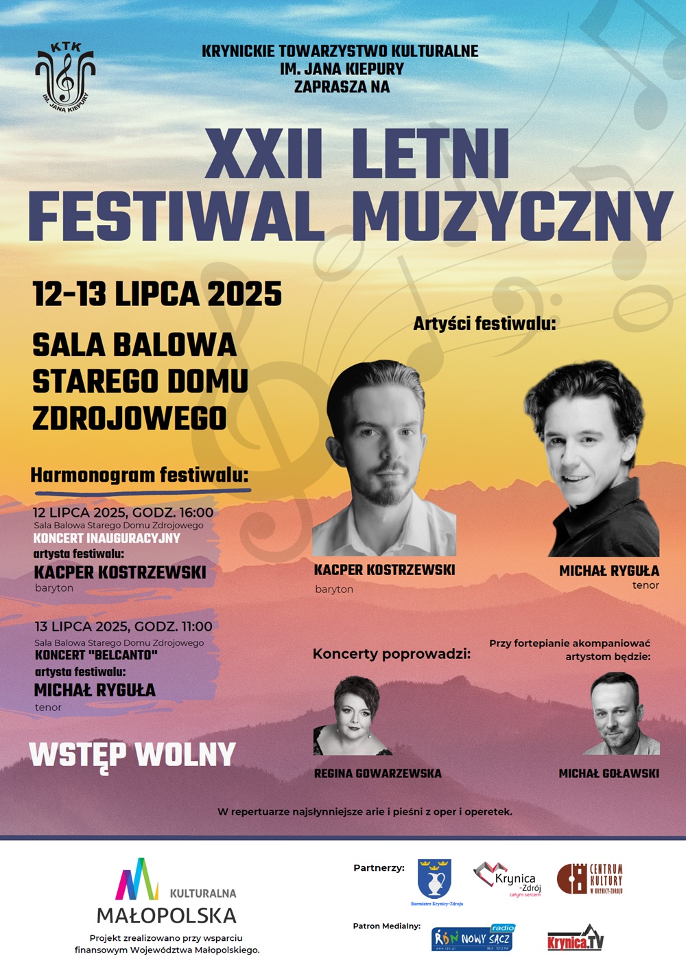 plakat z informacjami o festiwalu