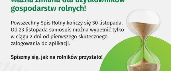 Powszechny Spis Rolny kończy się 30 listopada - najnowsze informacje