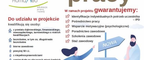 Stowarzyszenie Humaneo rozpoczęło realizację projektu pn. „Nowa droga do pracy