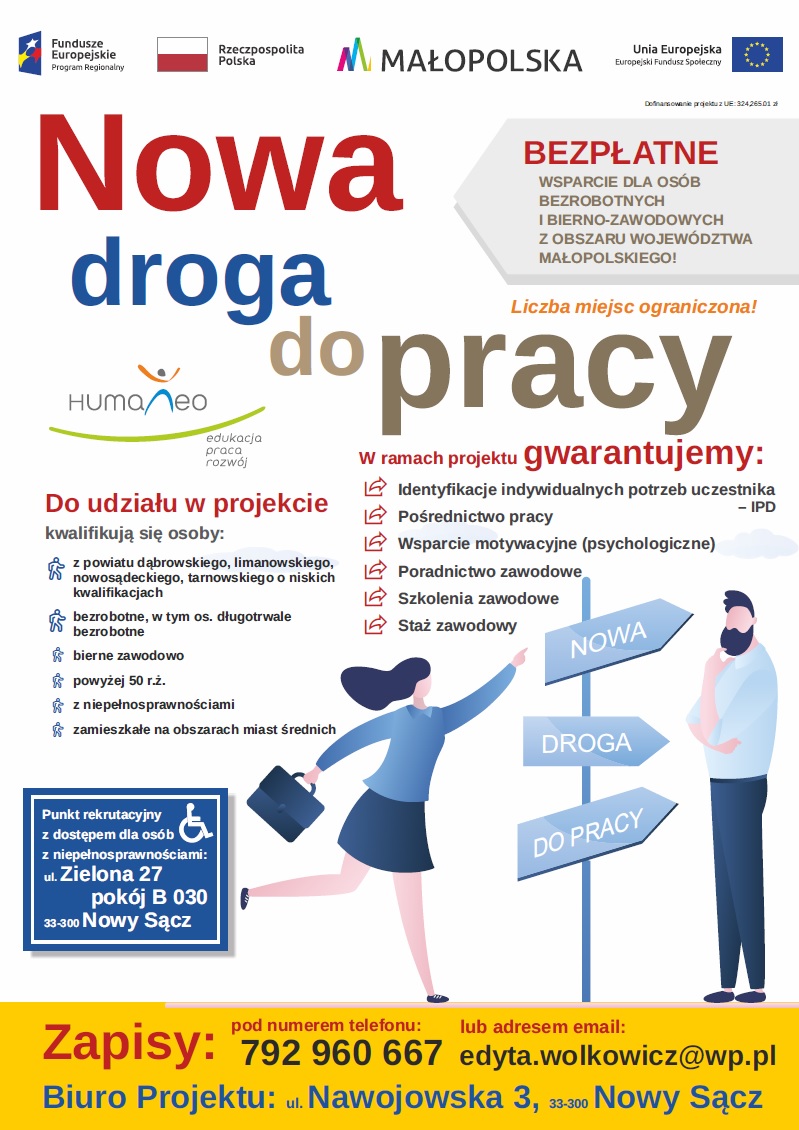 Stowarzyszenie Humaneo rozpoczęło realizację projektu pn. „Nowa droga do pracy