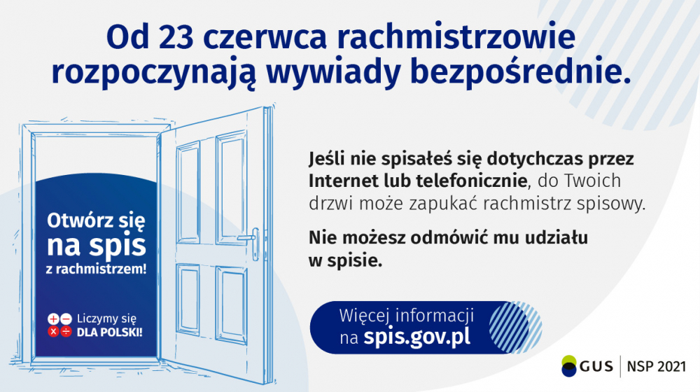 Od 23 czerwca br. rachmistrzowie spisowi rozpoczęli wywiady bezpośrednie
