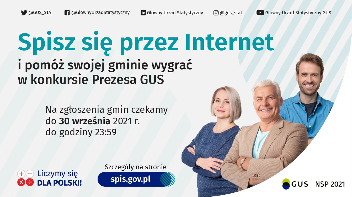 Konkurs Prezesa GUS na najbardziej cyfrową gminę Narodowego Spisu Powszechnego Ludności i Mieszkań 2021