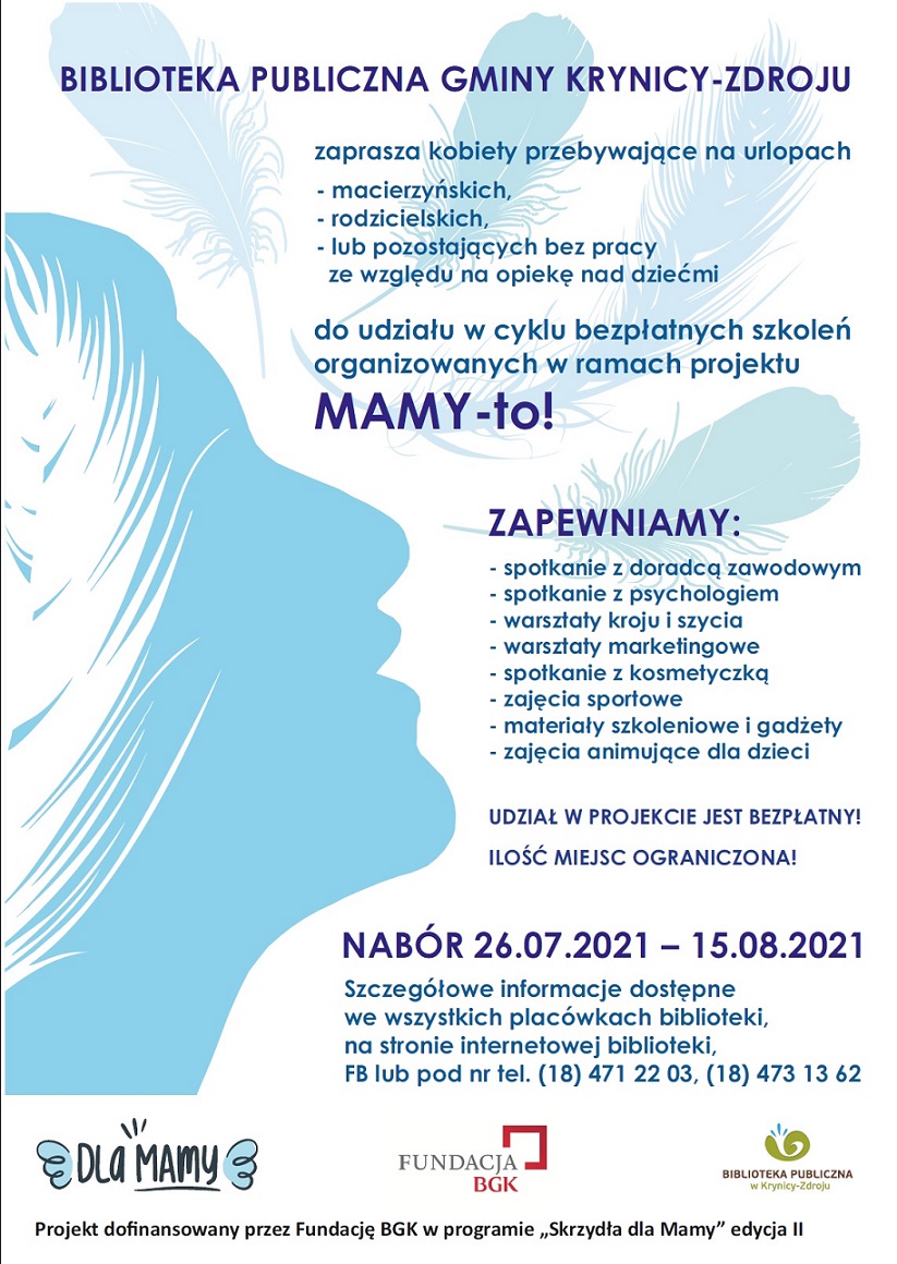 „Skrzydła dla Mamy” weź udział w bezpłatnym projekcie!