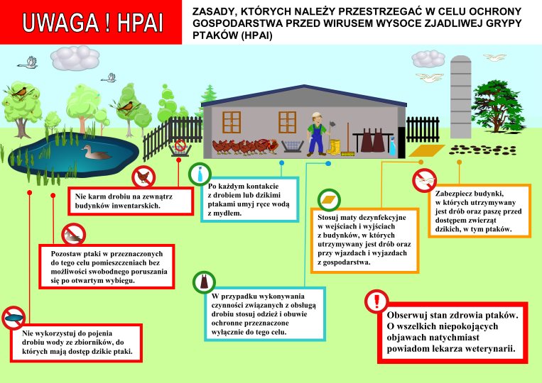 Informacja Powiatowego Lekarza Weterynarii o wystąpieniu ogniska grypy ptaków