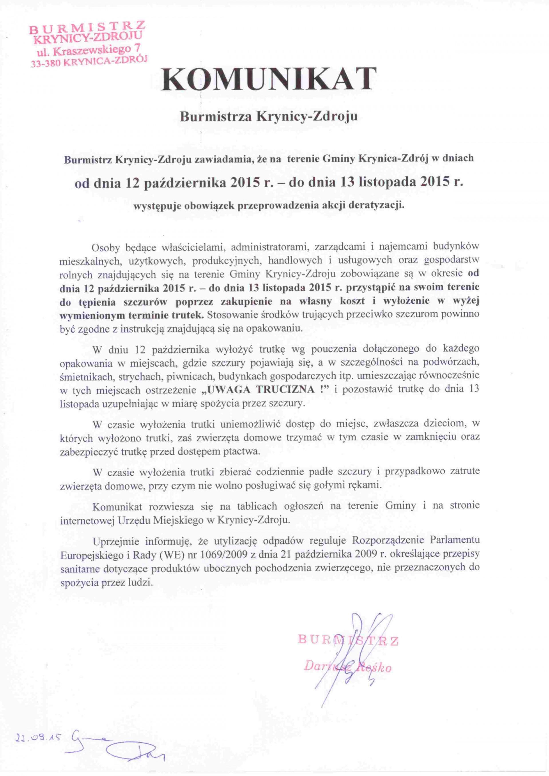 Akcja deratyzacji