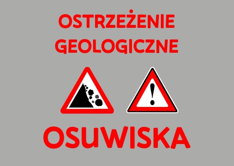 OSTRZEŻENIE o zagrożeniu osuwiskowym