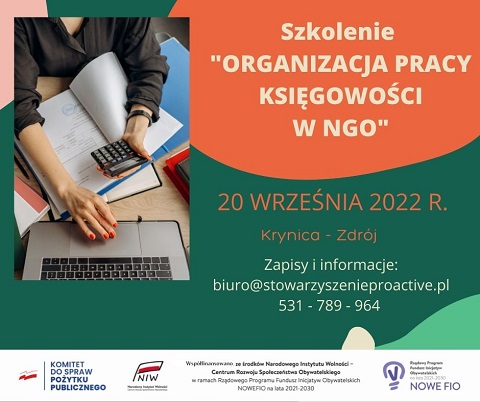 BEZPŁATNE SZKOLENIE I PORADNICTWO DLA NGO