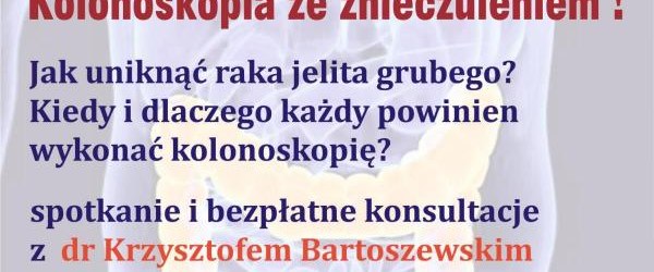 Spotkanie z możliwością zapisania się na bezpłatny zabieg kolonoskopii