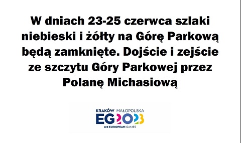 UWAGA!  Zamknięte szlaki
