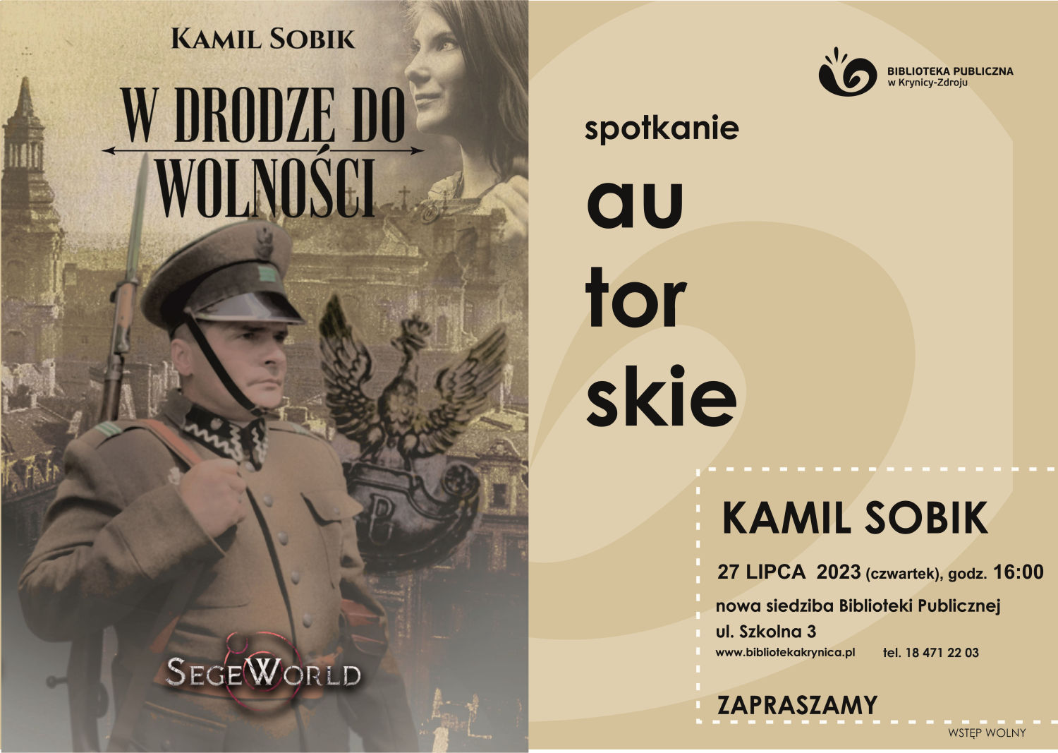 Spotkanie autorskie z Kamilem Sobikiem