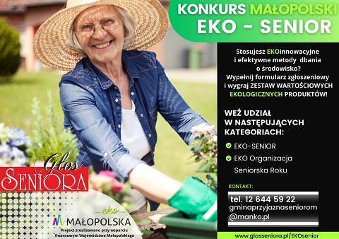 Zapraszamy do wzięcia udziału w organizowanym przez Stowarzyszenie MANKO – Głos Seniora konkursie EKOsenior