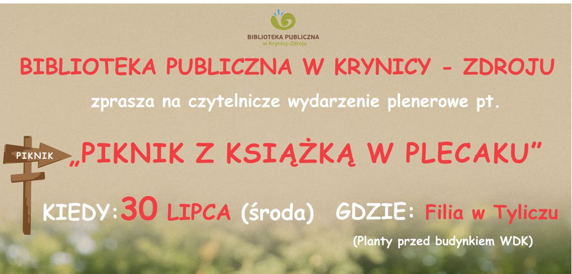 Piknik z książką w plecaku