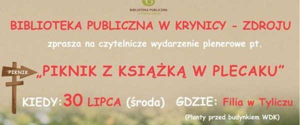 Piknik z książką w plecaku