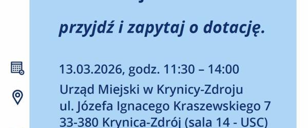 Mobilny Punkt Informacyjny dla mieszkańców gminy Krynica-Zdrój