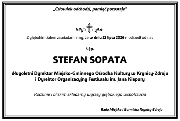 Zmarł Stefan Sopata
