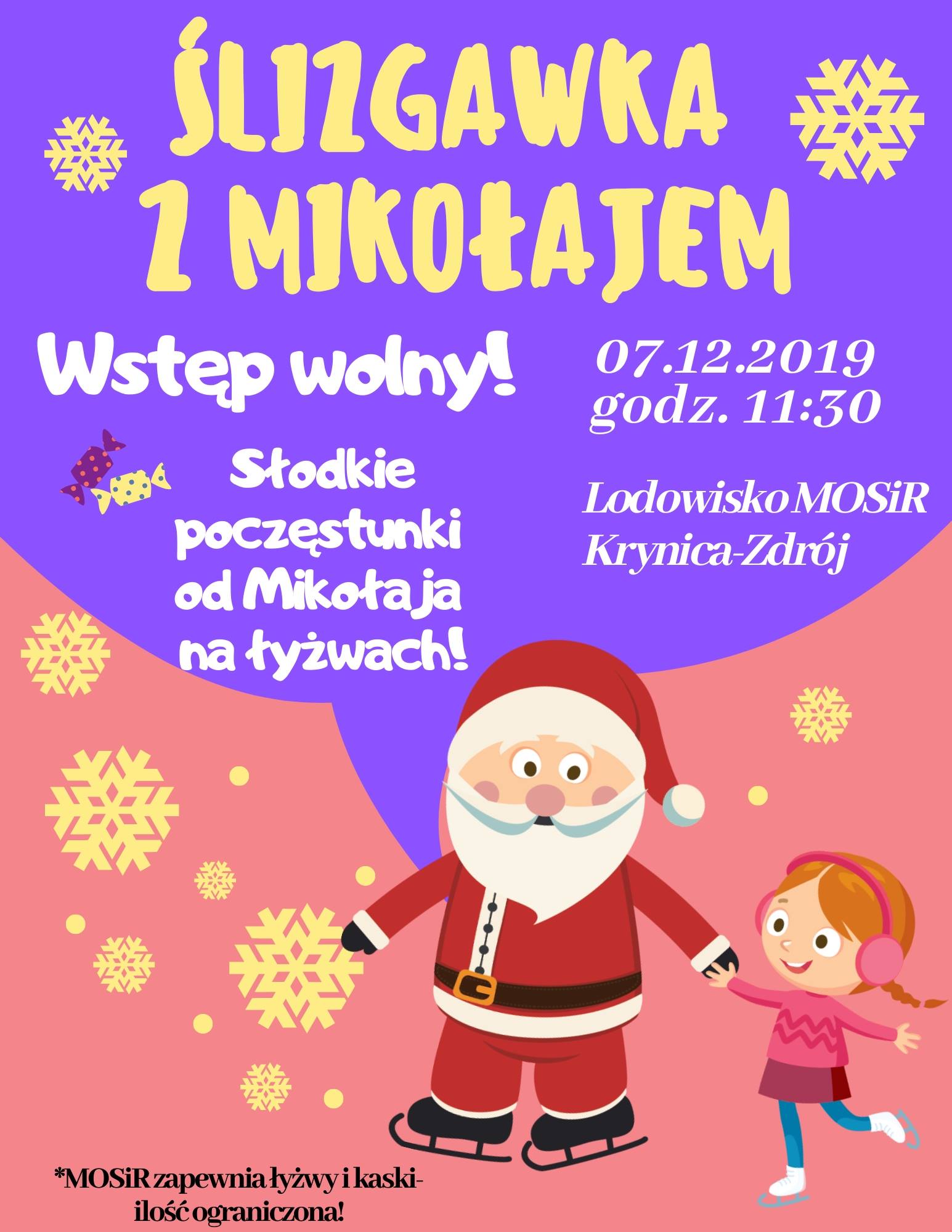 Ślizgawka z Mikołajem