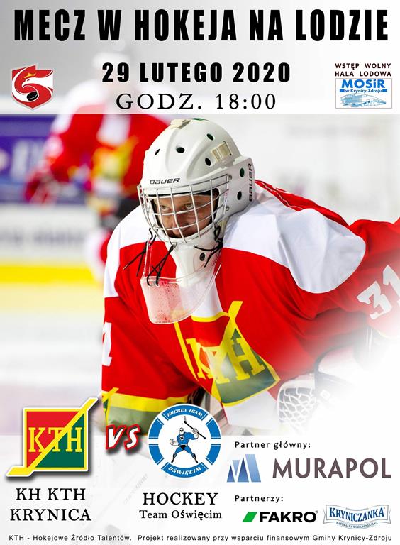 Mecz w hokeja na lodzie KH KTH Krynica vs Hockey Team Oświęcim