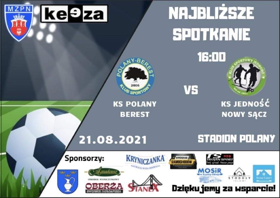 Mecz piłkarski KS Polany Berest vs. KS Jedność Nowy Sącz