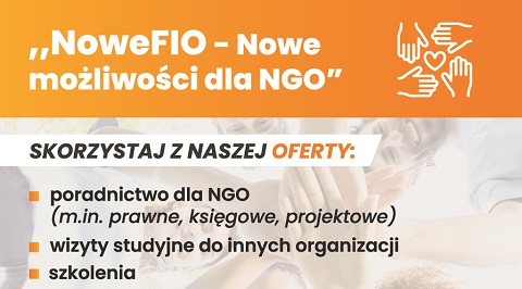 „NoweFIO - Nowe możliwości dla NGO” - zaproszenie do udziału w projekcie