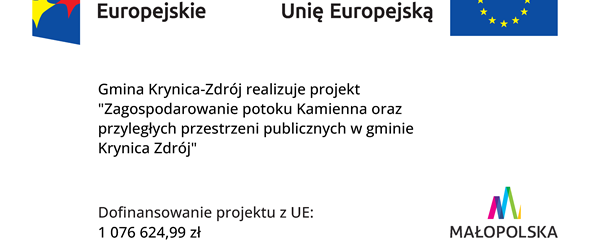 Zagospodarowanie potoku Kamienna oraz przyległych przestrzeni publicznych w gminie Krynica Zdrój