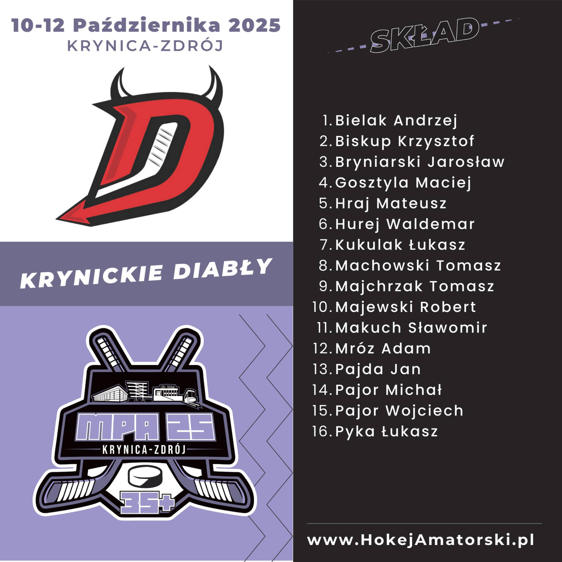 Mistrzostwa Polski Amatorów w Hokeju na Lodzie 2025 Dywizja 35+