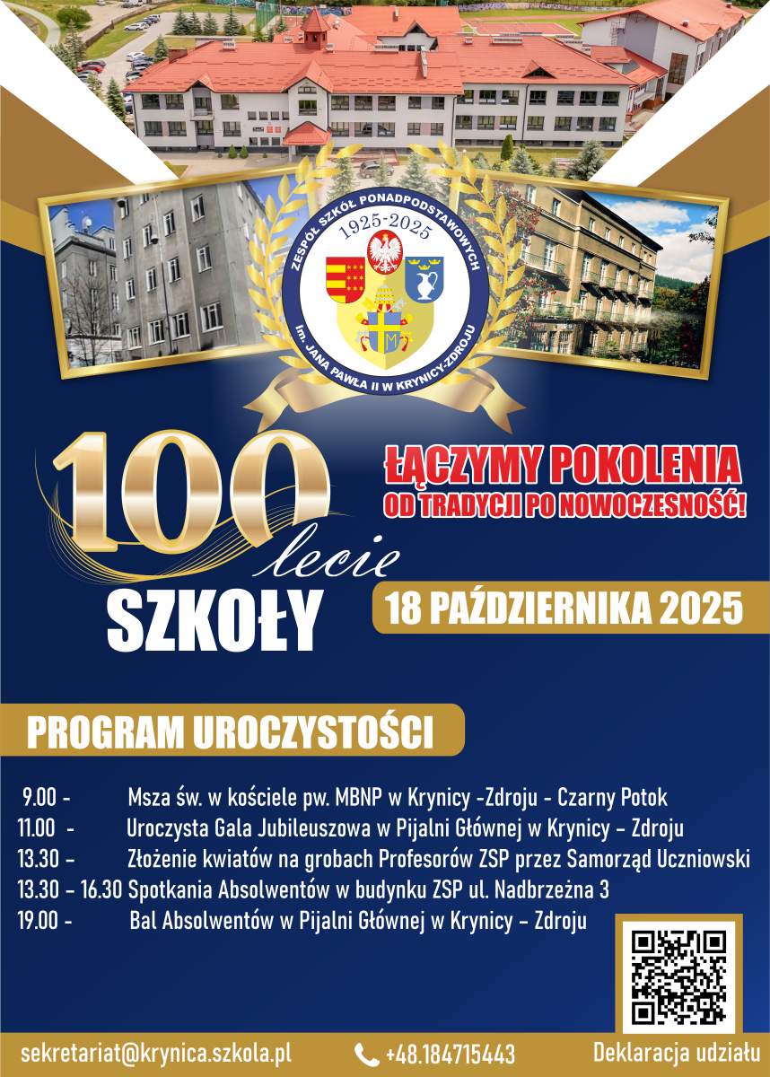 Jubileusz 100-lecia Zespołu Szkół Ponadpodstawowych