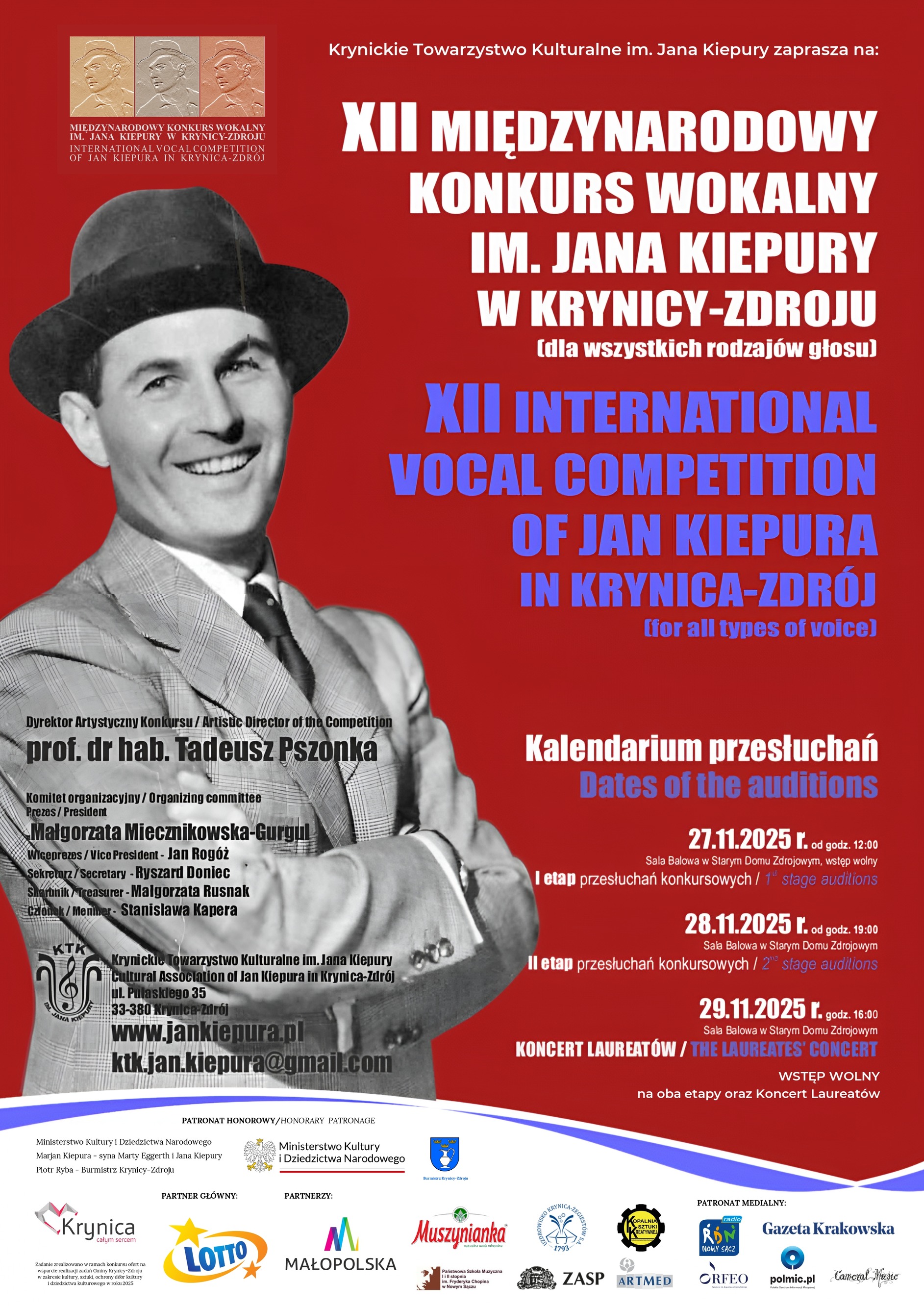 XII Międzynarodowy Konkurs Wokalny im. Jana Kiepury