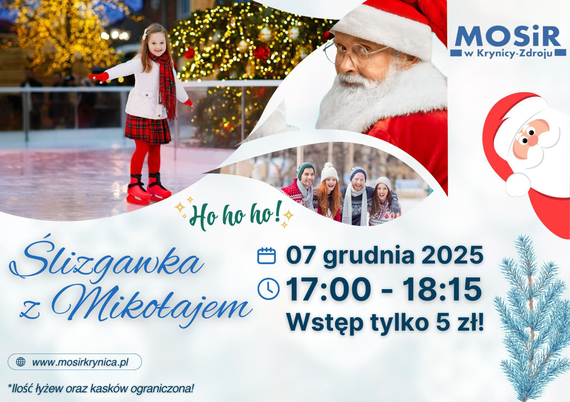 Ślizgawka z Mikołajem