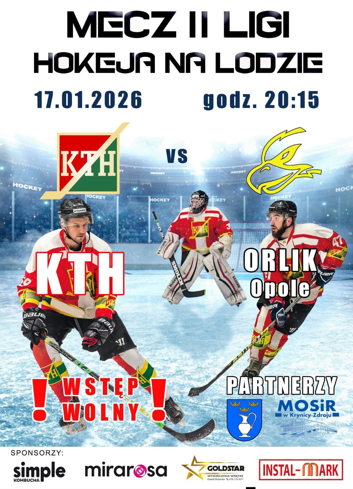 Mecz II Ligi Hokeja na Lodzie