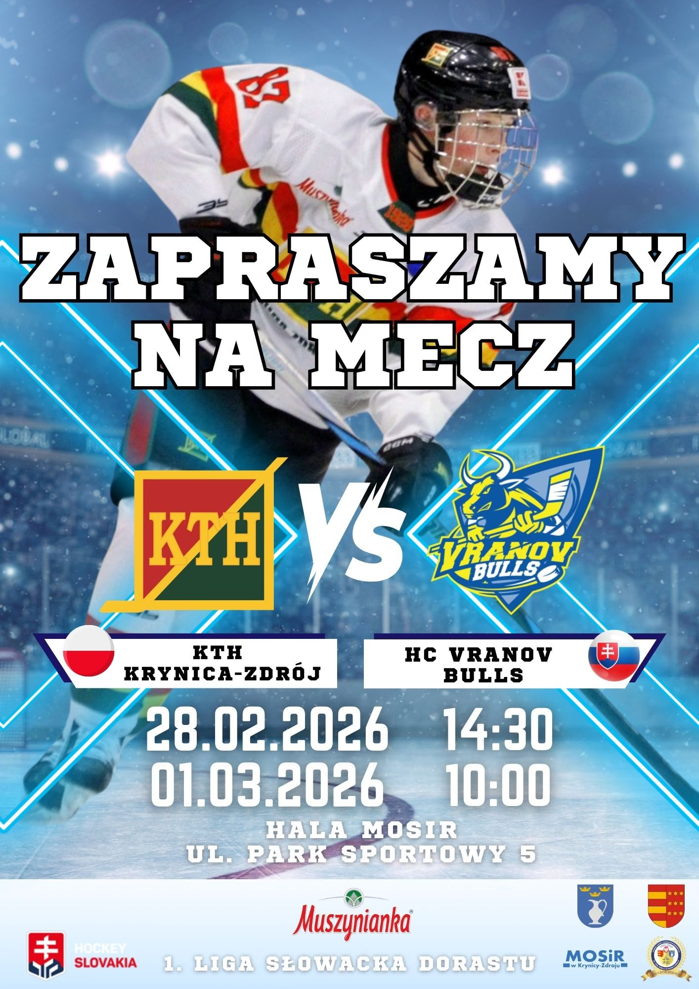 Mecz hokejowy KTH Krynica-Zdrój - HC Vranov Bulls