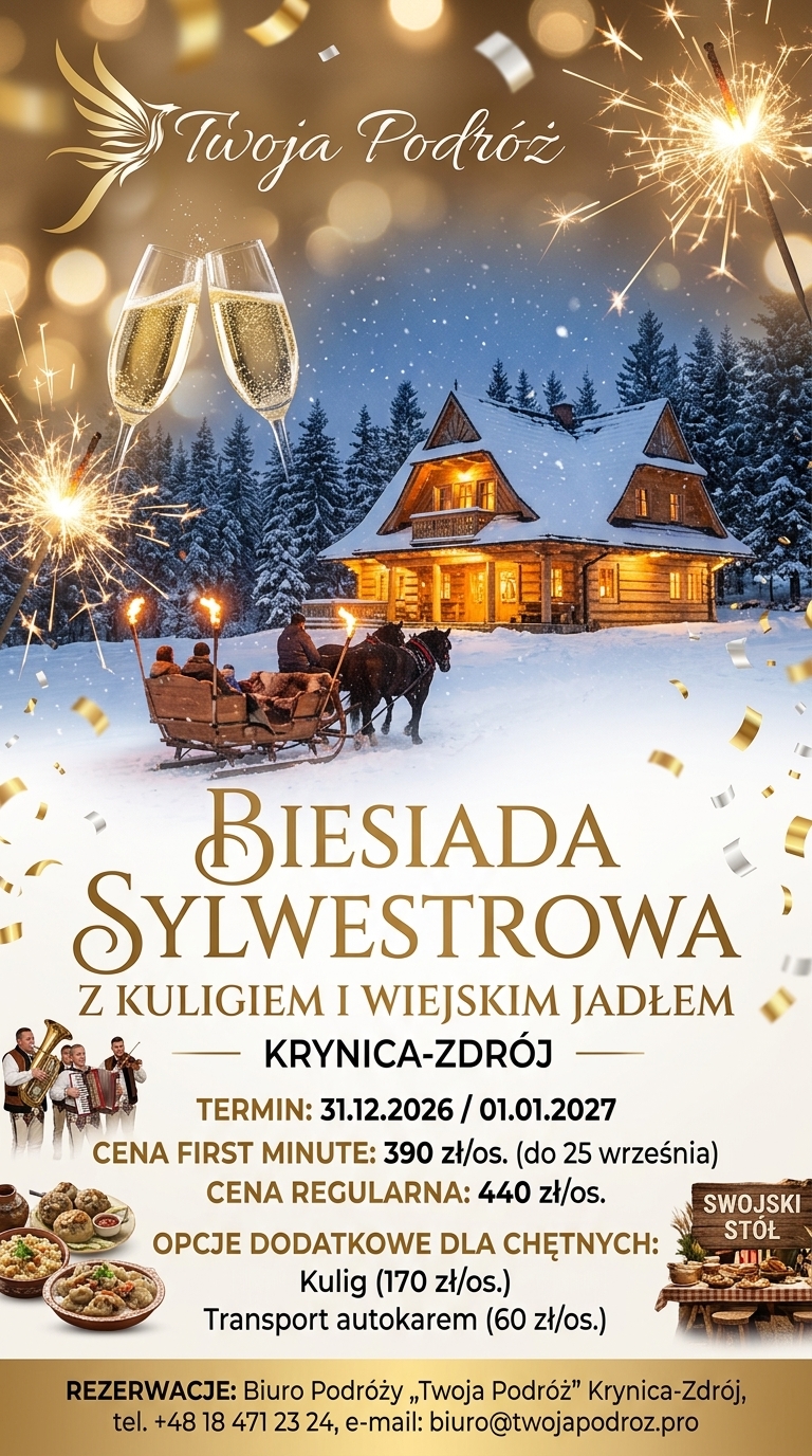 Biesiada Sylwestrowa z kuligiem